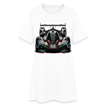 Voiture de course ultra moderne futuriste extrêmement puissante - Robe T-shirt Femme - blanc - Devant