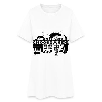 Choisir un camp - Protéger le climat - Robe T-shirt Femme - blanc - Devant