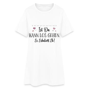 Bin Da Kann Los Gehen Personalisierbar Name Namen - Frauen T-Shirt-Kleid - Weiß - Vorne