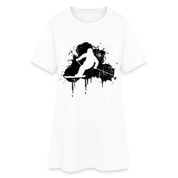 Skieur - Robe T-shirt Femme - blanc - Devant