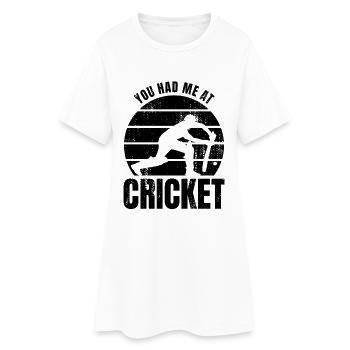 Tu m’as eu au cricket - Robe T-shirt Femme - blanc - Devant
