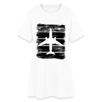 Avions - Robe T-shirt Femme - blanc - Devant