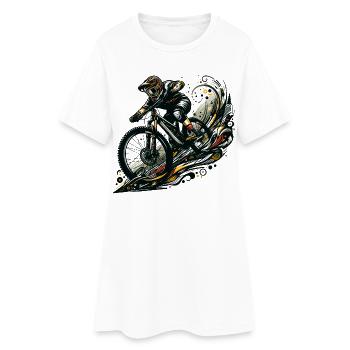 VTT VTT Descente Cadeau - Robe T-shirt Femme - blanc - Devant