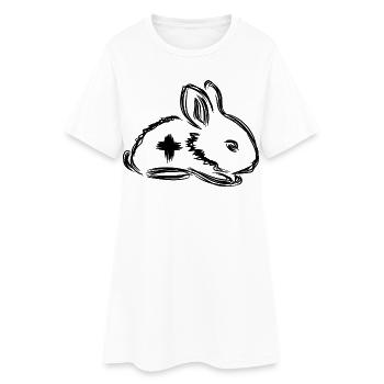 Rabbit First Aid - Women’s T-Shirt Dress - white - Front