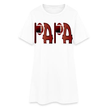 PAPA AMERICAN FOOTBALL VATER - Frauen T-Shirt-Kleid - Weiß - Vorne