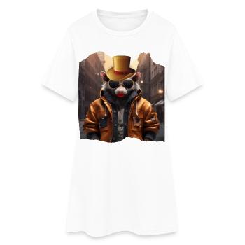 Opossum de la ville - Robe T-shirt Femme - blanc - Devant