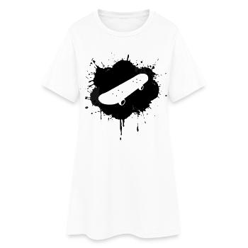 Skateboard - Robe T-shirt Femme - blanc - Devant