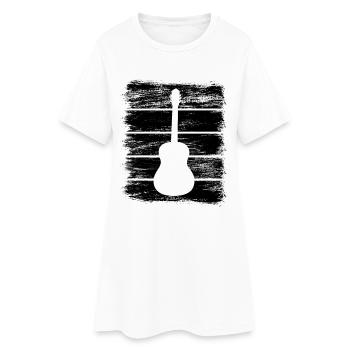 Croquis de guitare - Robe T-shirt Femme - blanc - Devant