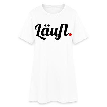 Läuft - Frauen T-Shirt-Kleid - Weiß - Vorne