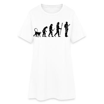 Développer un joueur de ukulélé - Robe T-shirt Femme - blanc - Devant