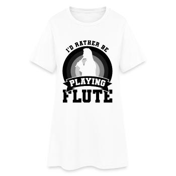 Blague de joueur de flûte - Robe T-shirt Femme - blanc - Devant