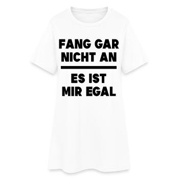 I don't care Statement Relax indifferent - Women’s T-Shirt Dress - white - Front