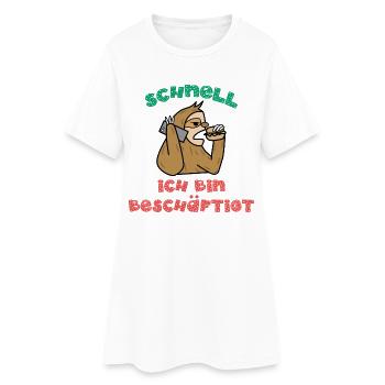 Je ne me soucie pas des dictons drôles Déclaration - Robe T-shirt Femme - blanc - Devant