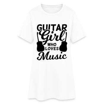 Guitariste - Robe T-shirt Femme - blanc - Devant