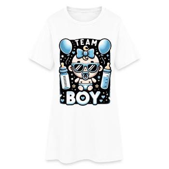 Révélation du sexe de la Team Boy Baby Junge - Robe T-shirt Femme - blanc - Devant