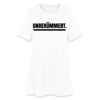 I don't care about indifference statement attitude - Women’s T-Shirt Dress - white - Front