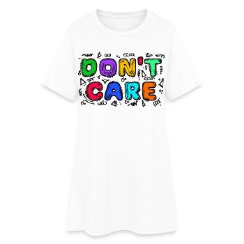 Je ne me soucie pas de la déclaration - Robe T-shirt Femme - blanc - Devant