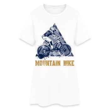 Mountain bike - Women’s T-Shirt Dress - white - Front