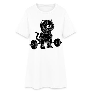 La puissance du chaton noir - Robe T-shirt Femme - blanc - Devant