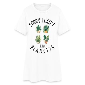 Désolé, je ne peux pas, j’ai des plantes jardinier plante - Robe T-shirt Femme - blanc - Devant