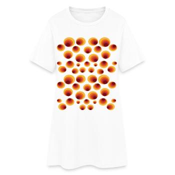 50 ' s 60 ' s Polka Dot Circle Style Pattern - Robe T-shirt Femme - blanc - Devant