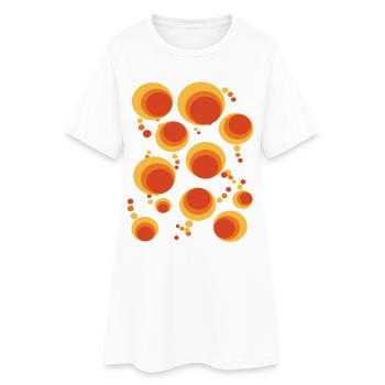 50 ' s 60 ' s Polka Dot Circle Style Pattern - Robe T-shirt Femme - blanc - Devant