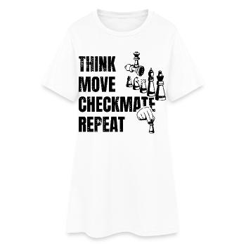 Citation drôle de joueur d’échecs - Robe T-shirt Femme - blanc - Devant