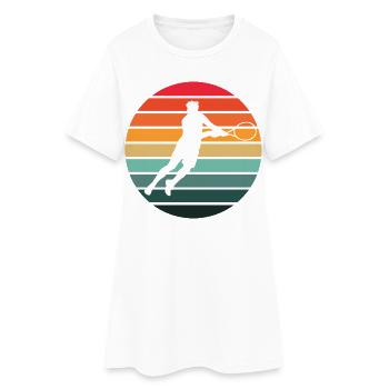 Tennis - Robe T-shirt Femme - blanc - Devant