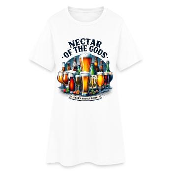 Nectar de bière des dieux amant Party Drinker - Robe T-shirt Femme - blanc - Devant