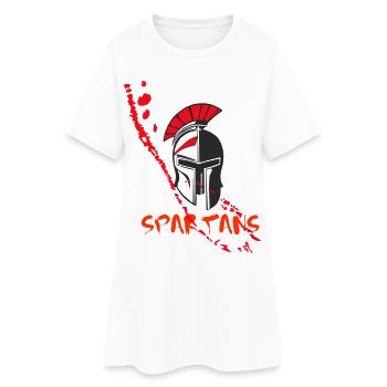 Helm Sparta und Blut 6 - Frauen T-Shirt-Kleid - Weiß - Vorne