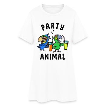 Déclaration de l’Afrique Perroquet Oiseaux Amoureux des animaux - Robe T-shirt Femme - blanc - Devant