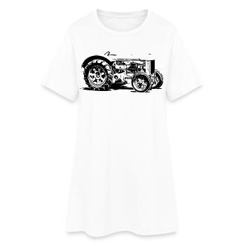 Ancien tracteur modèle F - Robe T-shirt Femme - blanc - Devant