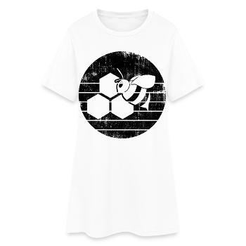 Abeille - Robe T-shirt Femme - blanc - Devant