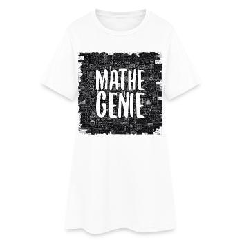 Mathe-Genie Mathematik Genie Mathe Geschenk - Frauen T-Shirt-Kleid - Weiß - Vorne
