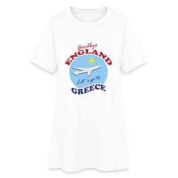 Grèce adieu avion voyage design - Robe T-shirt Femme - blanc - Devant