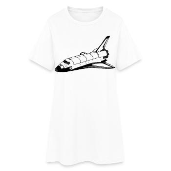 Navette spatiale - Robe T-shirt Femme - blanc - Devant