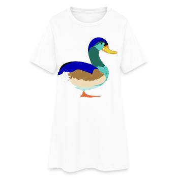 Pretty Colorful Mallard - Women’s T-Shirt Dress - white - Front