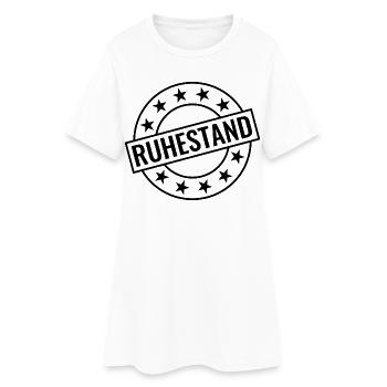 Ruhestand - Frauen T-Shirt-Kleid - Weiß - Vorne