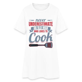 Chef Grand-père - Robe T-shirt Femme - blanc - Devant