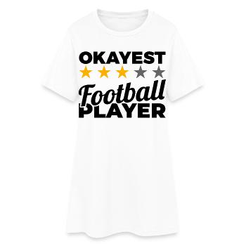 Joueur de football moyen - Robe T-shirt Femme - blanc - Devant