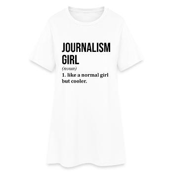 Journaliste Journaliste Journaliste - Robe T-shirt Femme - blanc - Devant