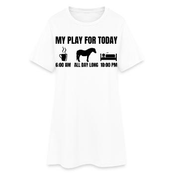 Mein Plan für heute - Frauen T-Shirt-Kleid - Weiß - Vorne