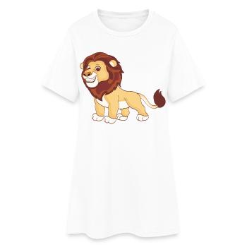 Un lion magnifique - Robe T-shirt Femme - blanc - Devant