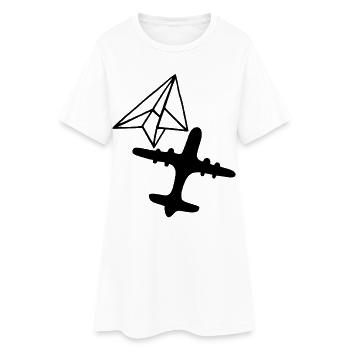 Dream of Greatness (Black) - Women’s T-Shirt Dress - white - Front