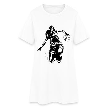 Graphique de joueur de basket-ball - Robe T-shirt Femme - blanc - Devant