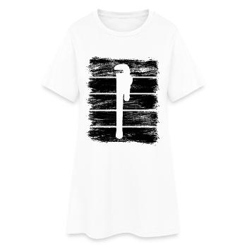 Dessin de clé à pipe - Robe T-shirt Femme - blanc - Devant