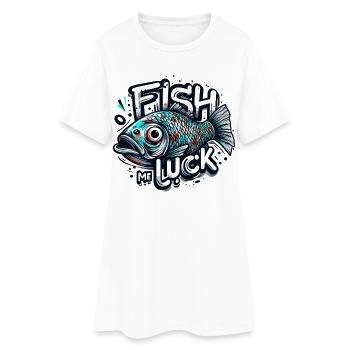 Poisson-moi chance cadeau de poker de pêche - Robe T-shirt Femme - blanc - Devant