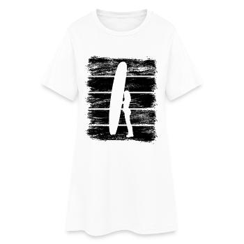 Fille surfeuse - Robe T-shirt Femme - blanc - Devant