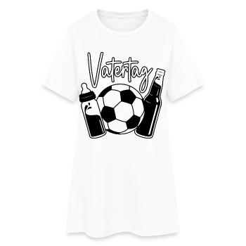 Vatertag Fußball - Frauen T-Shirt-Kleid - Weiß - Vorne