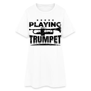 Citation Trompette - Robe T-shirt Femme - blanc - Devant